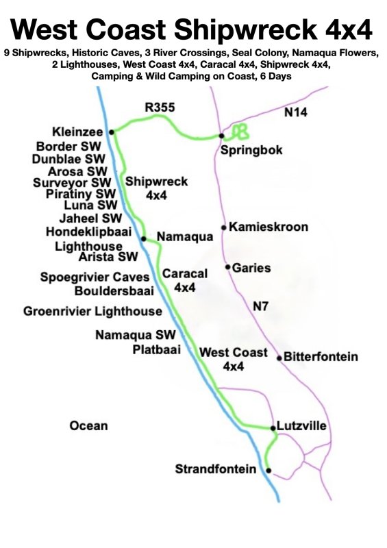 West Coast Shipwreck 4x4 Map